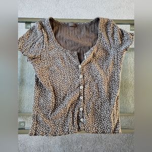 Brandy Melville Zelly Top, brown, medium